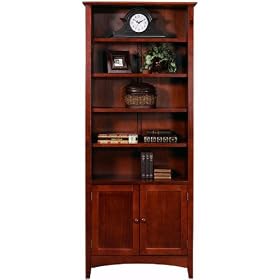 Hawthorne Single Bookcase W/cabinet, SINGLE STANDARD, DARK CHERRY by Home Decorators Collection
