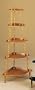 Southwest Traditional Style Five-Tier Wall Unit Corner Rack Oak Finish