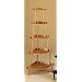 Southwest Traditional Style Five-Tier Wall Unit Corner Rack Oak Finish