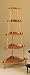 Southwest Traditional Style Five-Tier Wall Unit Corner Rack Oak Finish