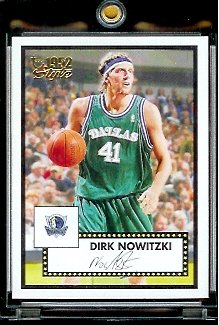 2005 06 Topps Style '52 Dirk Nowitzki Dallas Mavericks Basketball Card #46 - Mint Condition - In Protective Display Case !!
