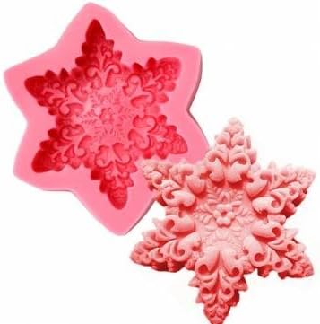 Christmas Snowflake Soap Mold Fondant Cake Decorating Silicone Mould Baking Molds by Z2store