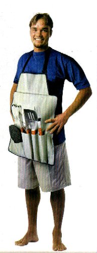 7-pc Barbeque BBQ Untensil Set with Apron