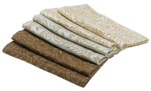 Childrens Toyshop  Kitchen & Housewares : DII Scrolling Leaves Jacquard Mixed Napkin, Set of 6