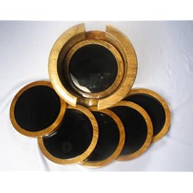 Click here to buy Black Agate Coaster Set by Fabio.