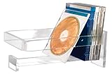 Kantek Acrylic CD Rack, Fits 20 CDs in Jewel Cases or 40 Slim Jewel Cases, Clear (AD55)