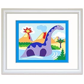 Dinosaurland Brontosaurus Framed Print by Olive Kids