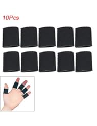 Sports: Como 10 Pcs Black Neoprene Sports Finger Protector Support - Como
