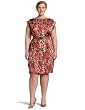 AK Anne Klein Womens Plus-size Watermark Printed Dress