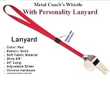 view description of Metal Coach Referee Whistle with DLX Personality 34