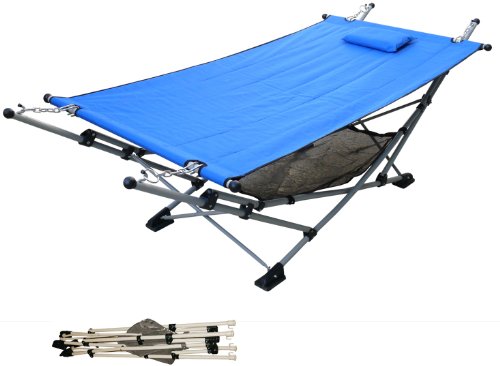 Stow-EZ Portable Hammock and 4 pt. Stand - Blue