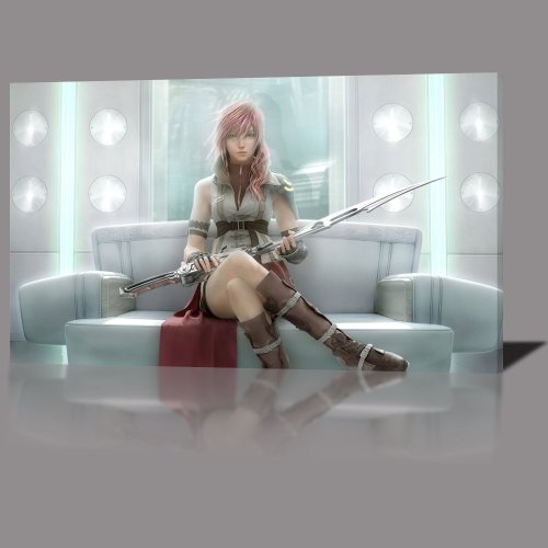 FINAL FANTASY XIII (b): XL Stunning Canvas Art Print, Gallery Framed Ready To Hang NEW