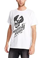 Seventy Seven Camiseta Manga Corta Punk Rock (Blanco)