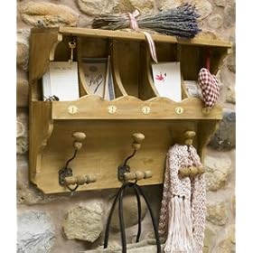 Farmhouse Shelf with Hooks