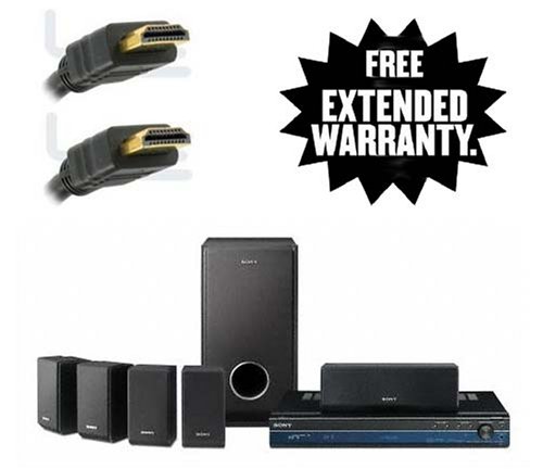 Sony HT-SS2000 Blu-ray Disc Matching Component Home Theater System A 1-Year Extended Warranty Service Plan & High Speed HDMI Cable (2 meters)