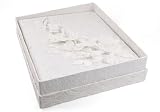 Handmade White Flower Wedding Photo Album With Gift Box, 30 x White Self Adhesive Pages (28cm x 35cm)