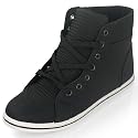 MQ23 Damen trendige kn&ouml;chelhohe Sneaker mit Schn&uuml;rung 131-1