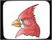 Mouse Pad with head, robin, red, bird