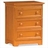 Atlantic Furniture C-71307 Manhattan Three Drawer Nightstand in Caramel Lat ....