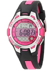 Armitron Womens 45/7030PNK Pink and Black Digital Watch