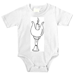 Baby clothes with San Francisco, black and white, fire, candle, California, flame, burn, holder