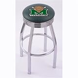 Marshall Thundering Herd 30 Single-ring Swivel Bar Stool with 2.5 Ribbed Chrome Accent Ring
