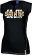 New Orleans Saints -Black- Junior's Astronomy Split Neck Top