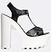 T-Strap Lug Sole Platform Chunky Heel Dress Sandals