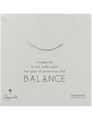 Dogeared "Balance" Tube Silver Pendant Necklace, 18"
