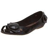 BC Footwear Women's Pageboy Peep Toe Flat