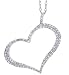 Read 0.33ctTW Pave-Set Round Diamond Heart Pendant in 14Kt White Gold w/chain Details 0.33ctTW Pave-Set Round Diamond Heart Pendant in 14Kt White Gold w/chain
