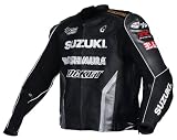 JOE ROCKET SUZUKI BLACK/GUN-METAL/GRAY SUPERBIKE LEATHER JACKET! us-54