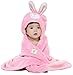 BRANDONN Pink Premium Hooded Blanket cum Wrapper for Babies (Pink) RS.299.00