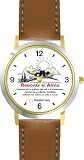 Habit 7 - Renew the Soul (Spanish Text) - DELUXE TWO-TONE WATCH from THE 7 HABITS - WATCH COLLECTION BY WATCHBUDDY&reg; - Arabic Numbers - Brown Leather Strap-Size-Children's Size-Small ( Boy's Size & Girl's Size )