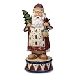 San Francisco Music Box Company - Patchwork Santa Santa Claus Is Coming To Town
