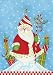 Toland Santa in Snow Garden Flag