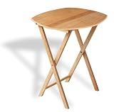 Premier Housewares Snack Table with Curved Edge, 66 x 59 x 44 cm, Rubberwood