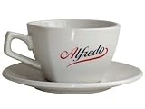 Produkt-Bild: Alfredo Milchkaffee Tasse mit Unterteller elfenbeinfarben 6Stk