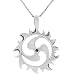 Sterling Silver Shuriken Sun Necklace