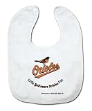 MLB Baltimore Orioles White Snap Bib with Team Logo