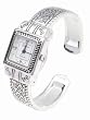 Geneva Platinum Women's Braided Square Bangle Watch