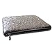 Silver Dazzling Glitter Sparkling Bling Sequins Handbag Clutch Evening Party Bag