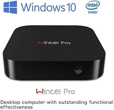 T8 Wintel Pro Mini PC DDR3 2GB EMMC 32GB Windows 10 Computer Powered by Intel Atom X5-Z8300 Quad Core up to 1.84GHz Support 2.4G WiFi Bluetooth 4.0