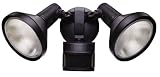 Two Light Black Outdoor Security Lights with Motion Sensor