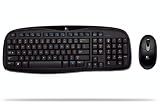 Japanese and English Logitech EX100 Wireless Computer Keyboard - Mouse Set (Black). Japanese Characters are Laser Engraved on an Original English Brand New Keyboard