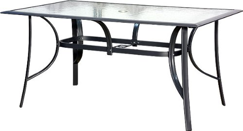 Wohnstyle – Jamaica XL-Gartentisch Aluminium silber, mit strukturiertem Sicherheitsglas, 150 x 90 cm
