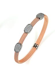 Sterling Silver - Silver Cubic Zirconium Bangle