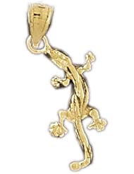 Dazzlers Solid 14k Gold Lizard Charm Pendant Available in three colors from jewelsberry (weights: 1.4 grams only)