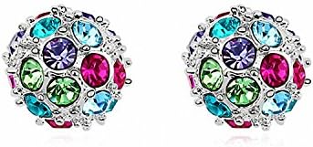 Jewistic Crystal Peridot Cube Rhodium-Plated Necklace Made with Swarovski Elements 5L50157