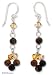 Tiger's eye earrings, 'Summer Warmth' 0.4 W 1.6 L
